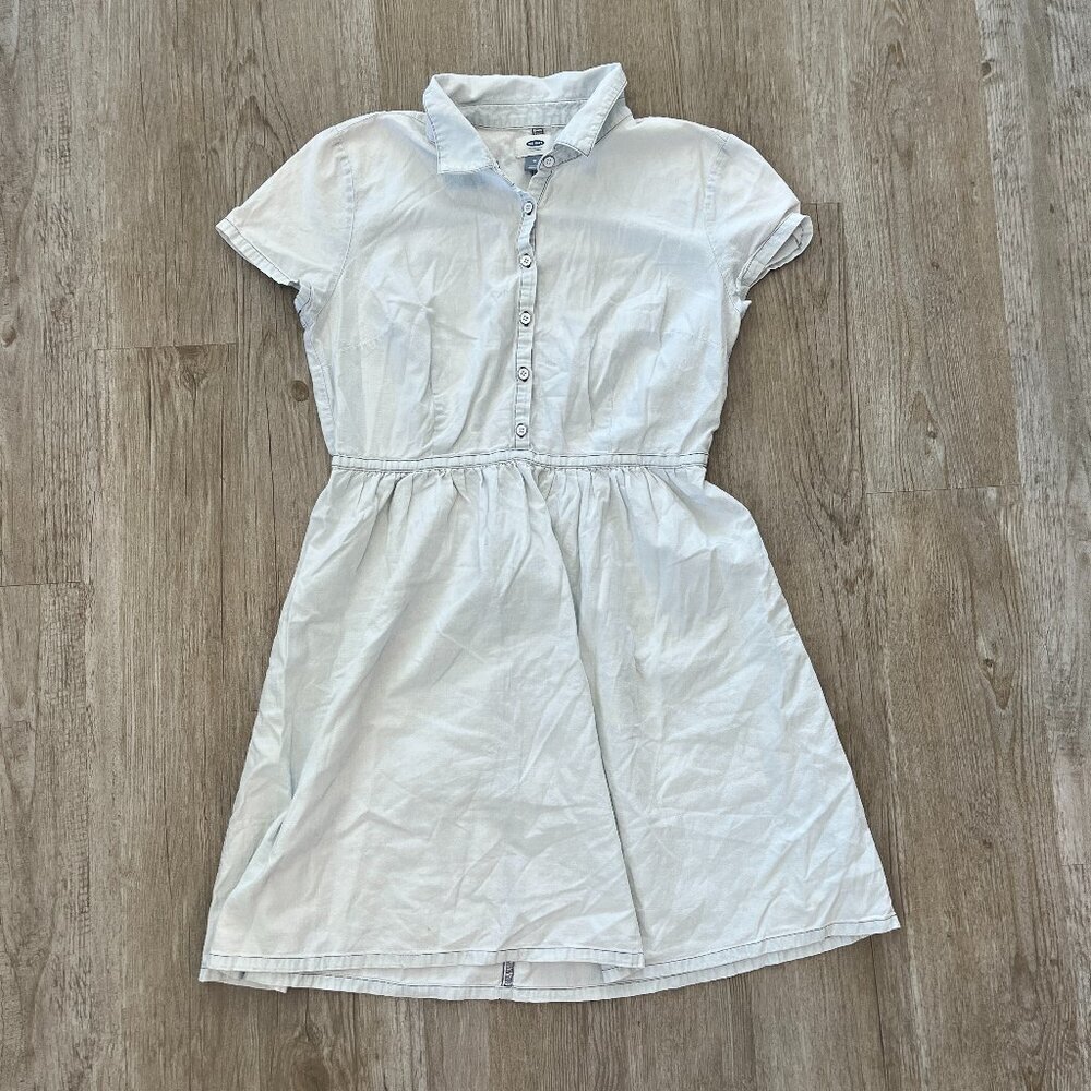 Womens Old Navy White Denim Dress - M